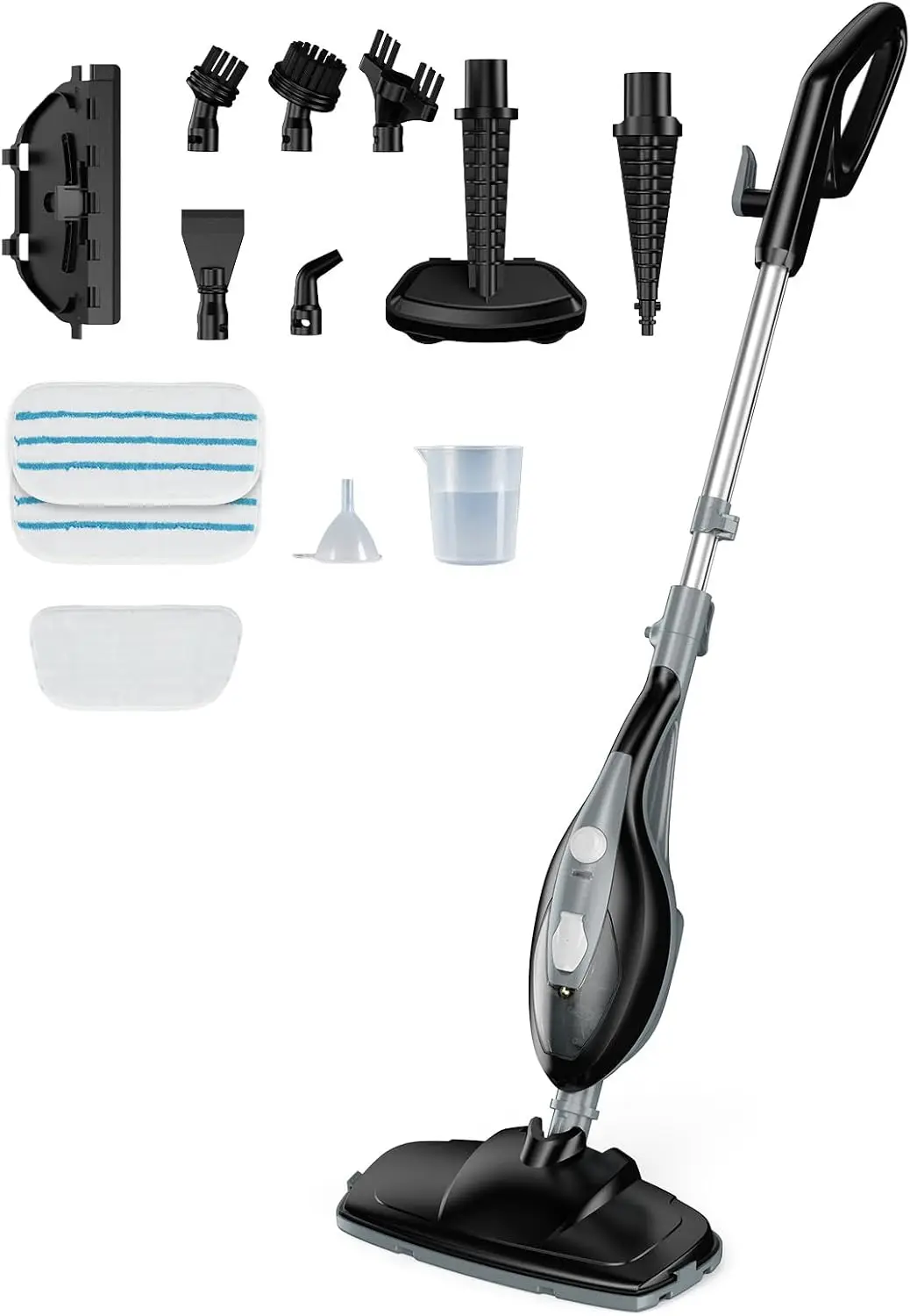 14-in-1 Steam Mop with Detachable Handheld Cleaner, 16.4 FT Cord for Multi-Surface Floor Steaming
14-in-1 Steam Mop with Detachable Handheld Cleaner, 16.4 FT Cord for Multi-Surface Floor Steaming
