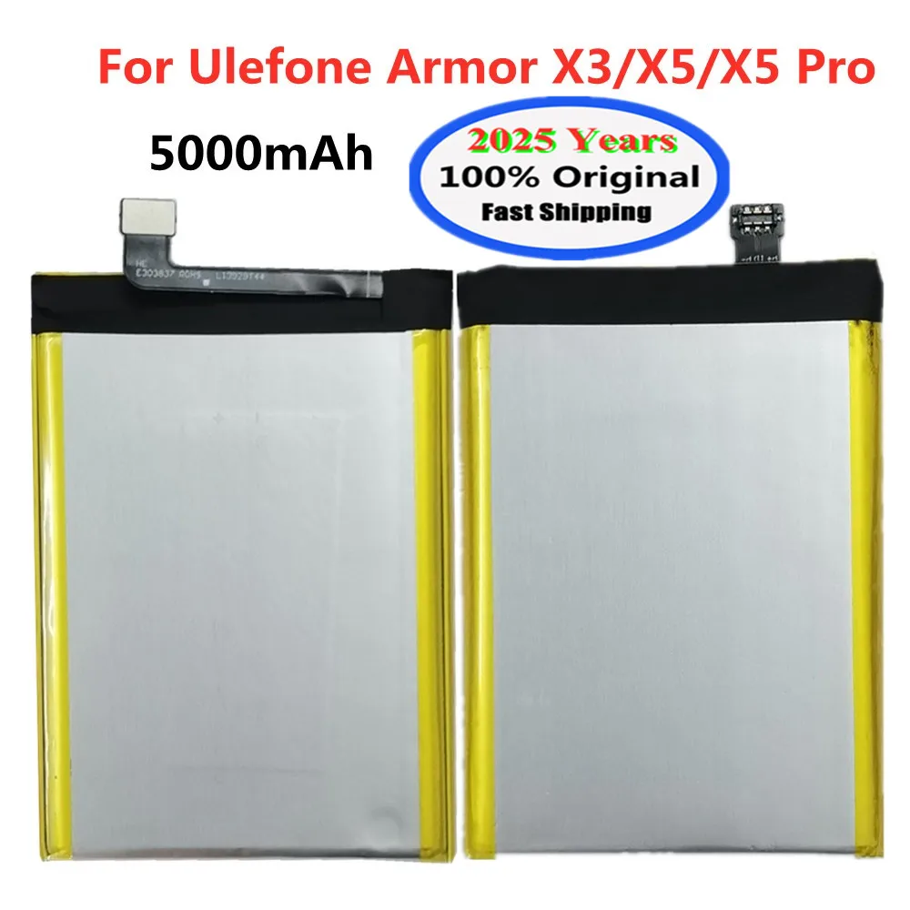 2025 Years New 100% Original Battery For Ulefone Armor X3 / X5 Pro Phone Replacement Batteries Battery Bateria 5000mAh In Stock
2025 Years New 100% Original Battery For Ulefone Armor X3 / X5 Pro Phone Replacement Batteries Battery Bateria 5000mAh In Stock