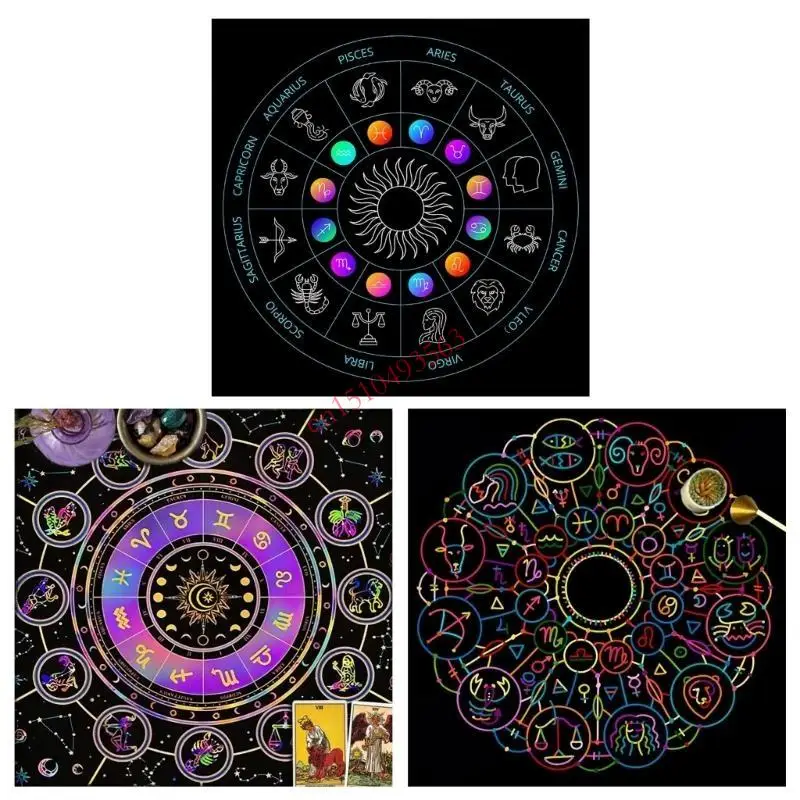 Divinations Tablecloth Constellations Moonphases Tarot Tablecloth Altars Cloth 448C
Divinations Tablecloth Constellations Moonphases Tarot Tablecloth Altars Cloth 448C