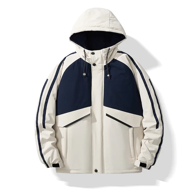 Men's padded Clothing Autumn Winter New Color-block Windproof Thickened Warm Outdoor Adventure Hooded Coat Men's Down Jacket
Men's padded Clothing Autumn Winter New Color-block Windproof Thickened Warm Outdoor Adventure Hooded Coat Men's Down Jacket
