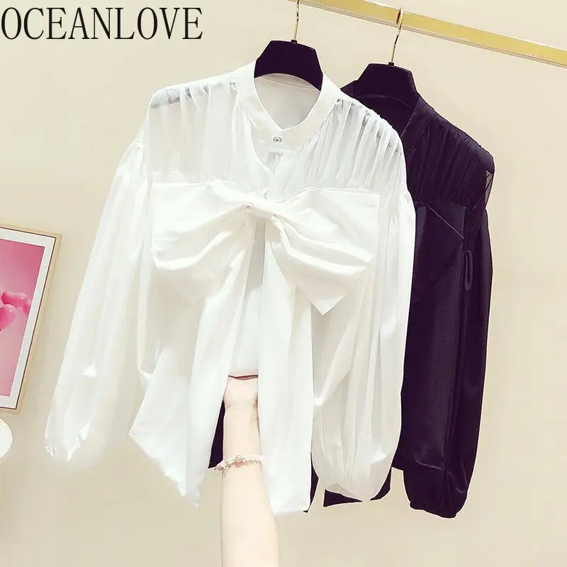 Draweye Women Shirts&blouses Lantern Sleeve Autumn Winter Sweet Bows Elegant Blusas Mujer Korean Fashion Solid Camisas
Draweye Women Shirts&blouses Lantern Sleeve Autumn Winter Sweet Bows Elegant Blusas Mujer Korean Fashion Solid Camisas