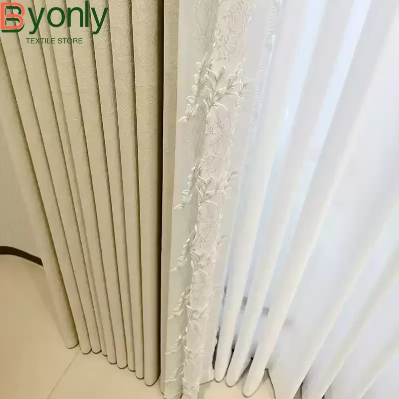 New Customized Villa Milk Tea Color Embossed Jacquard Chenille Lace Stitching Curtains for Living Room Bedroom Finished Product
New Customized Villa Milk Tea Color Embossed Jacquard Chenille Lace Stitching Curtains for Living Room Bedroom Finished Product