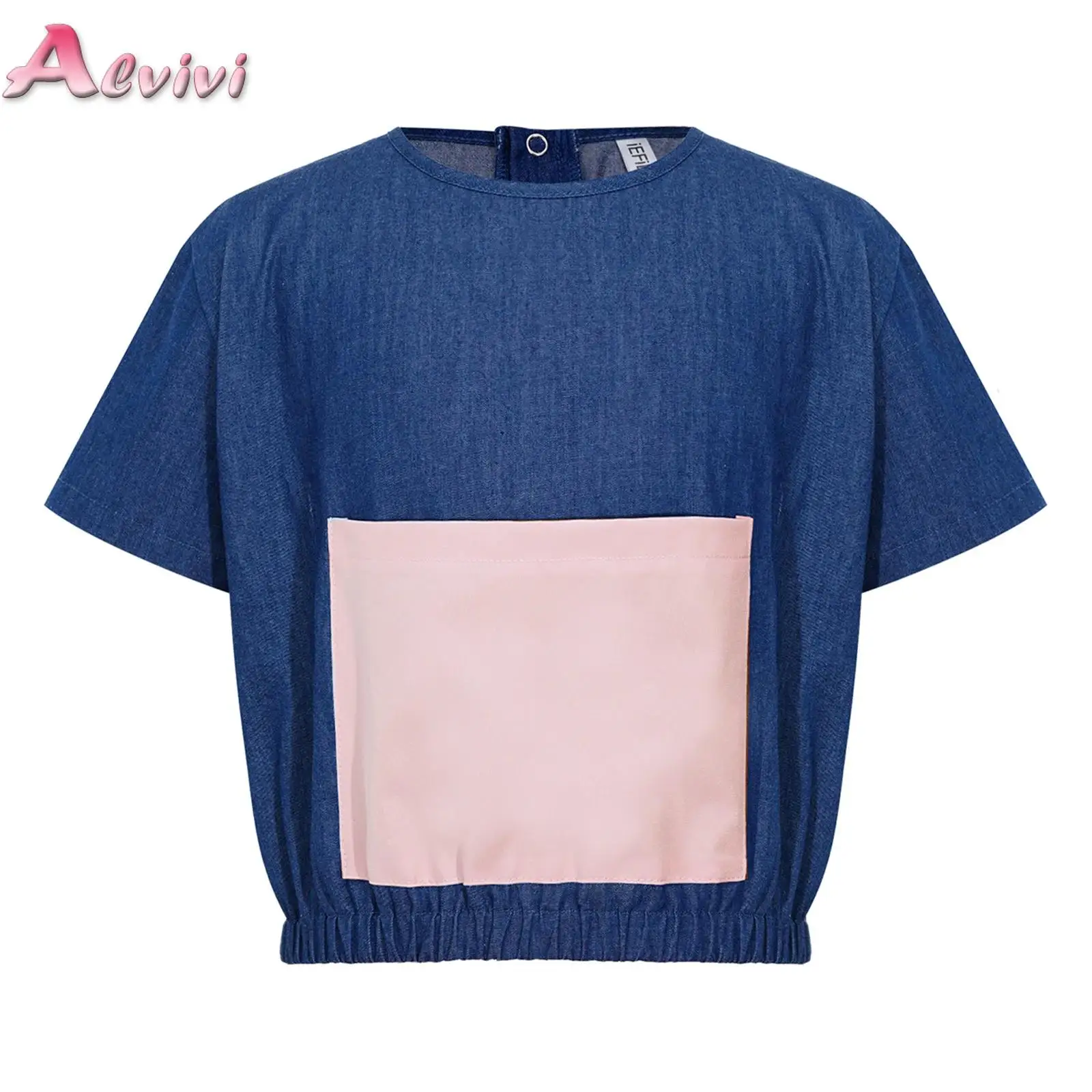 Kids Boys Girls Denim T-shirt Contrasted Big Pockets Summer Tops Denim Blue Short Sleeve Tee Fashion Streetwear Casual Clothing
Kids Boys Girls Denim T-shirt Contrasted Big Pockets Summer Tops Denim Blue Short Sleeve Tee Fashion Streetwear Casual Clothing