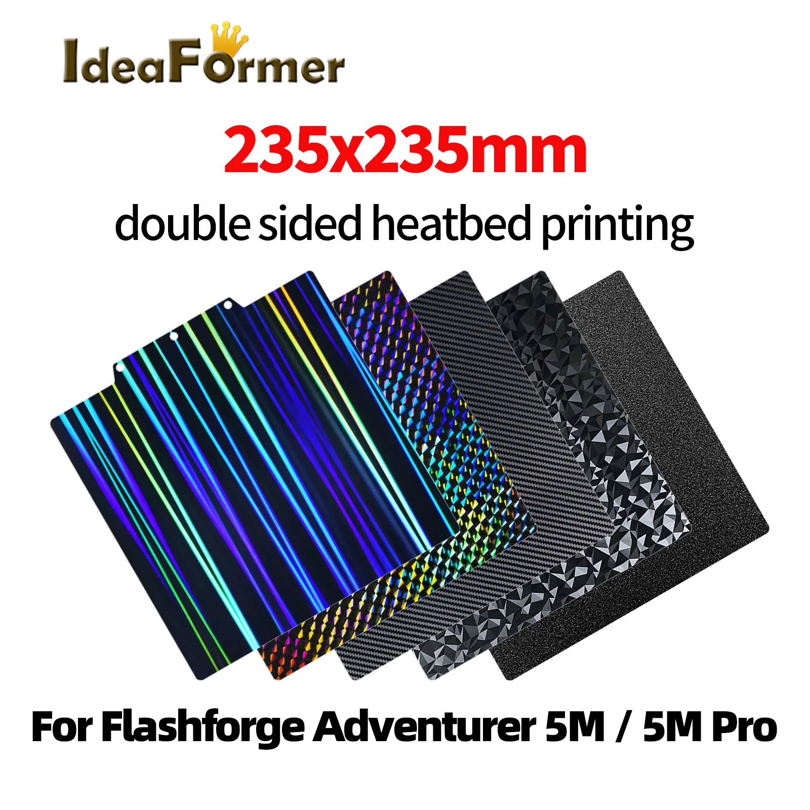 AD5M PEI PEO PET Plate For Flashforge Adventurer 5M Pro Build Plate Spring Steel Sheet Hotend For Adventurer 5M Bed Accessories
AD5M PEI PEO PET Plate For Flashforge Adventurer 5M Pro Build Plate Spring Steel Sheet Hotend For Adventurer 5M Bed Accessories