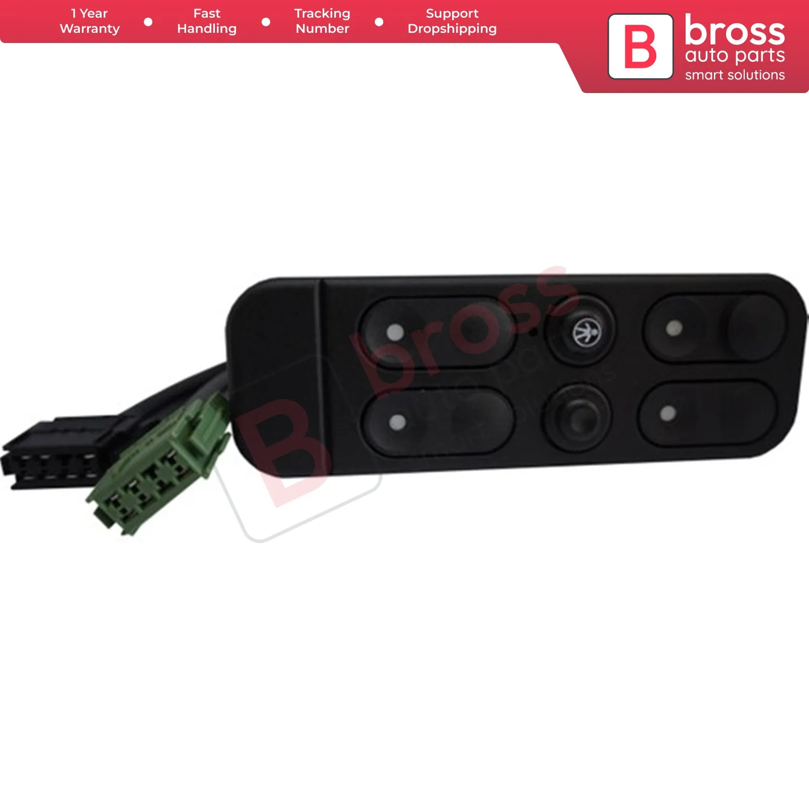 Bross Auto Parts BDP730 Power Window Switch 1240600 for Vectra A 1988-1995 Saloon; Cavalier MK3 1988-1995 Saloon Made in Turkey
Bross Auto Parts BDP730 Power Window Switch 1240600 for Vectra A 1988-1995 Saloon; Cavalier MK3 1988-1995 Saloon Made in Turkey