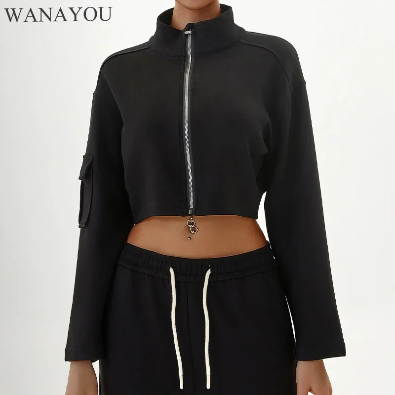 WANAYOU Women Winter Yoga Coat Lapel Collar Sports Jackets Zipper Gym Fitness Sweaters Workout Running Crop Tops with Pockets
WANAYOU Women Winter Yoga Coat Lapel Collar Sports Jackets Zipper Gym Fitness Sweaters Workout Running Crop Tops with Pockets