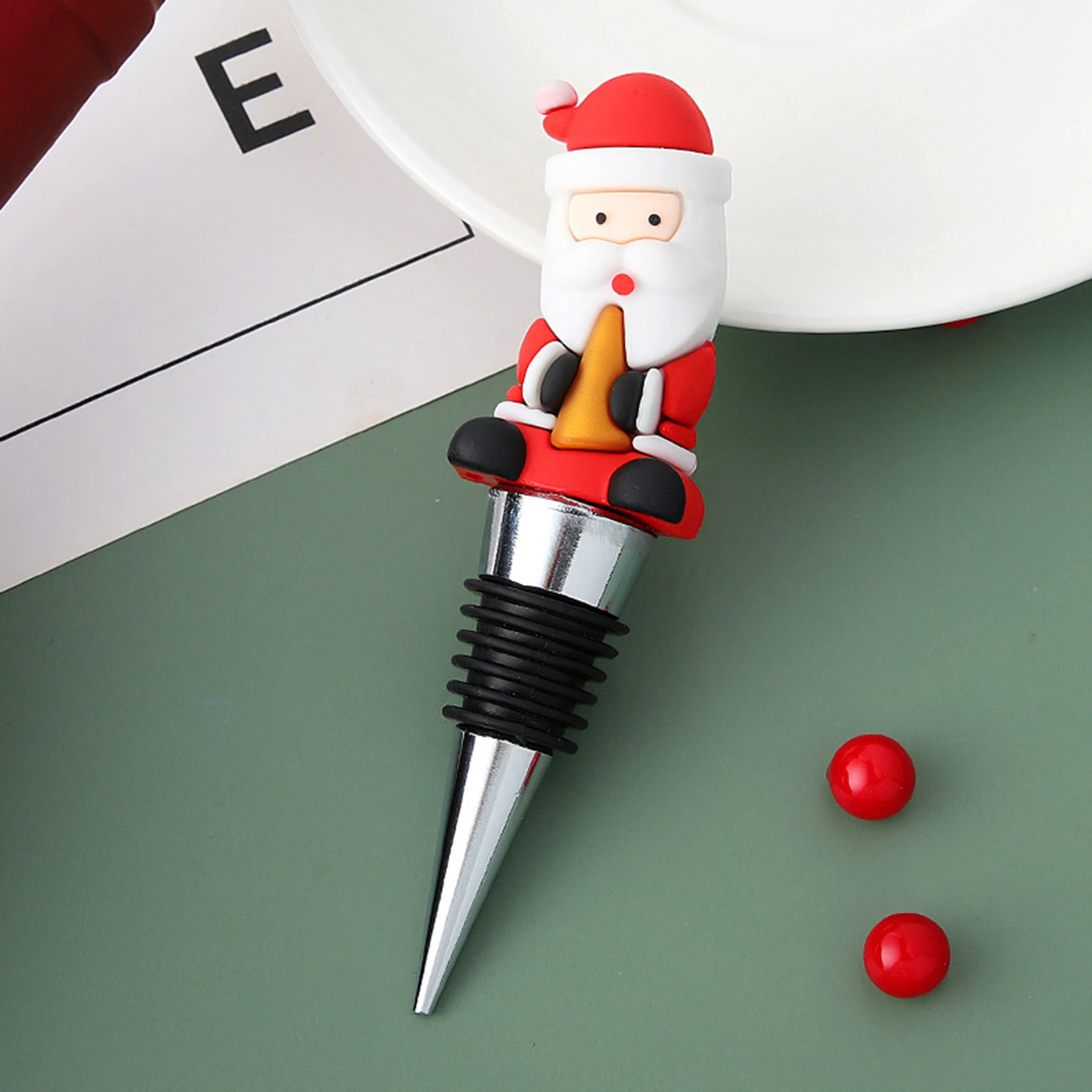 4 Pcs Cork Beverage Bottle Stopper Corks Christmas Party Plug Stoppers Pvc Material for Glass Bottles Decor 
4 Pcs Cork Beverage Bottle Stopper Corks Christmas Party Plug Stoppers Pvc Material for Glass Bottles Decor