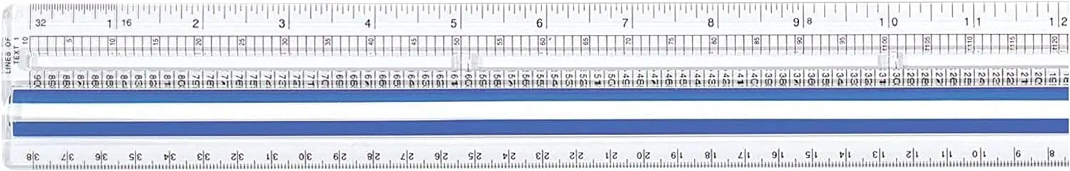 Magnifying Ruler, 2X Magnification, 1/16-Inch & Tenths Scales, Clear Plastic, 12-Inch for School and Office
Magnifying Ruler, 2X Magnification, 1/16-Inch & Tenths Scales, Clear Plastic, 12-Inch for School and Office