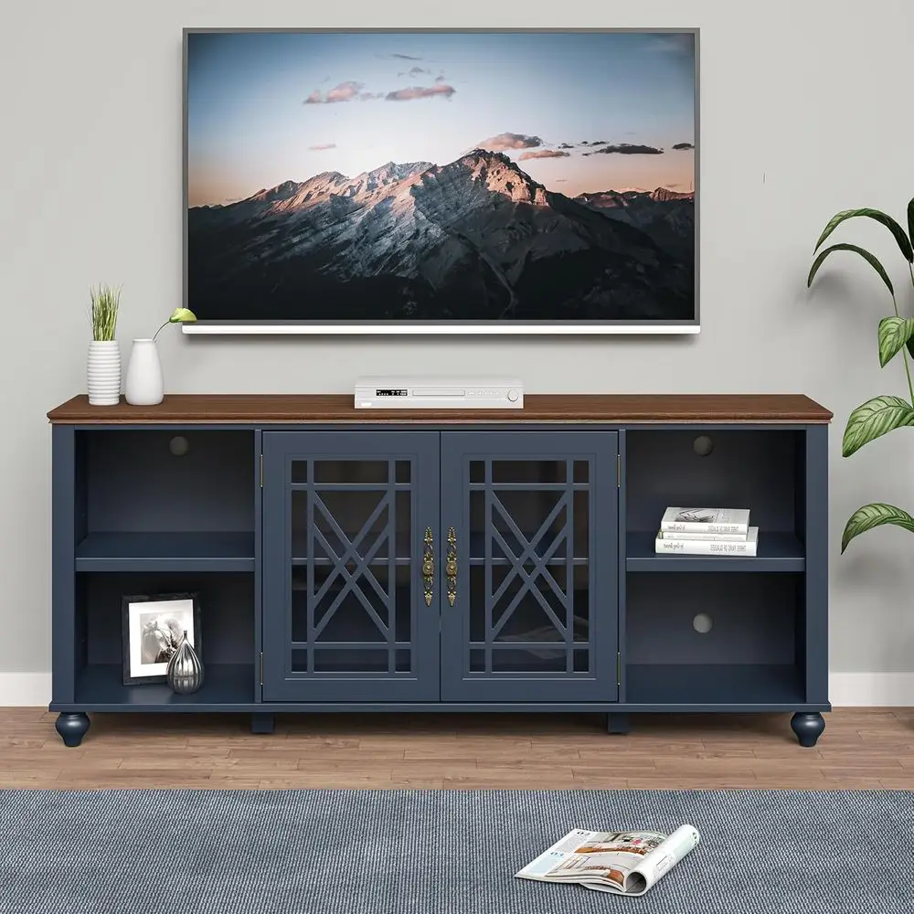 70 TV Stand Entertainment Center with 2 Glass Doors for TVs up to 80, Ideal for Living and Bedroom (Navy)
70 TV Stand Entertainment Center with 2 Glass Doors for TVs up to 80, Ideal for Living and Bedroom (Navy)