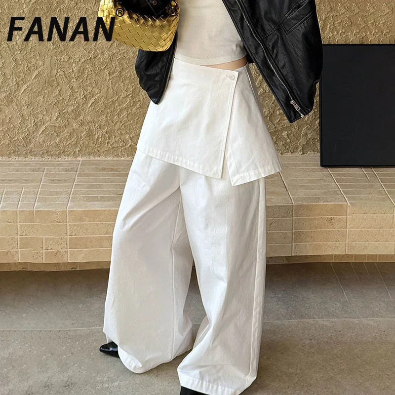 FANAN Office Lady 2 Piece Women's Solid High Waist Straight Wide Leg Pants+Fart Curtain Fashion Female Clothing 2025 Spring New
FANAN Office Lady 2 Piece Women's Solid High Waist Straight Wide Leg Pants+Fart Curtain Fashion Female Clothing 2025 Spring New