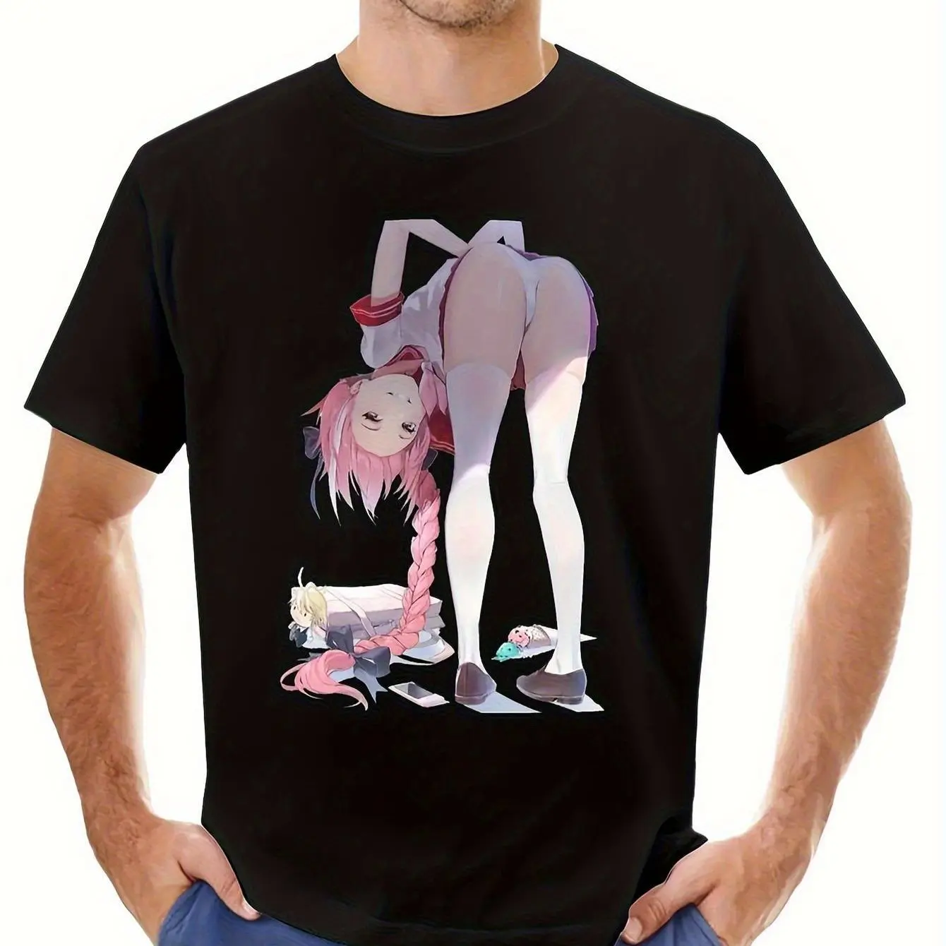 Men'S Anime-Inspired T-Shirt - Boyfriend & Girlfriend Trap Card Design, 100% Cotton, Crew Neck, Short Sleeve
Men'S Anime-Inspired T-Shirt - Boyfriend & Girlfriend Trap Card Design, 100% Cotton, Crew Neck, Short Sleeve