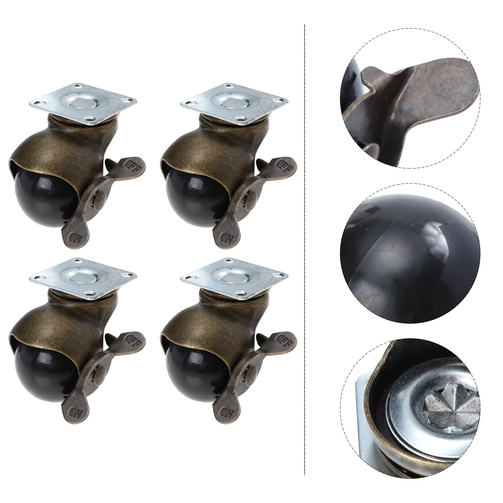 4 Pcs with Brake Ball Castors Rotating Furniture Wheels Cabinet Desk Caster High Quality Casters Iron
4 Pcs with Brake Ball Castors Rotating Furniture Wheels Cabinet Desk Caster High Quality Casters Iron