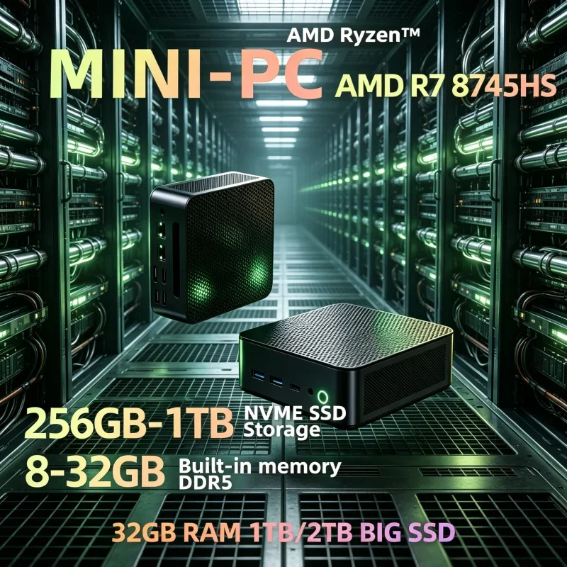 Reliable Ryzen7 8745HS Mini Server Dual 2.5G Ethernet NVMe Dual DDR5 HD DP Type-C Multi Screen Win11 Office PC
Reliable Ryzen7 8745HS Mini Server Dual 2.5G Ethernet NVMe Dual DDR5 HD DP Type-C Multi Screen Win11 Office PC