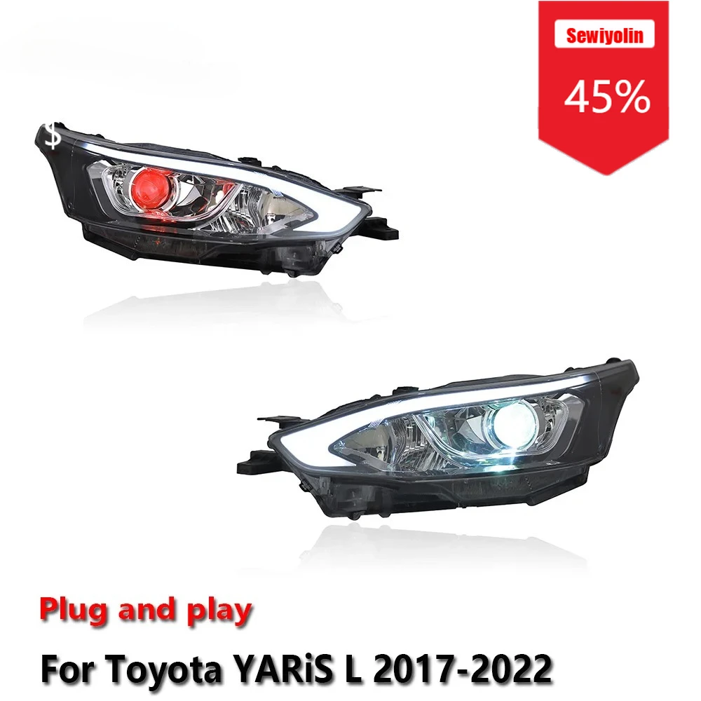 Sewiyolin Car LED Headlight Assemblies For Toyota YARiS L 2017-2022 Fog DRL Brake Turn Signal Lamp Plug and Play
Sewiyolin Car LED Headlight Assemblies For Toyota YARiS L 2017-2022 Fog DRL Brake Turn Signal Lamp Plug and Play