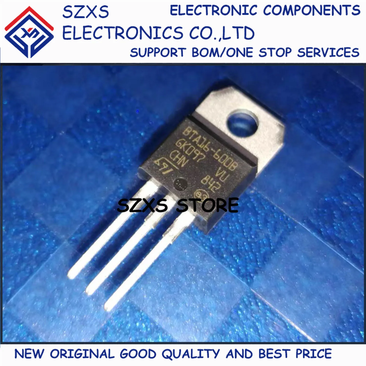 New Original 10Pcs BTA16-600B TO-220 16A 600V Triac In Stock Electronic Components Good Quality
New Original 10Pcs BTA16-600B TO-220 16A 600V Triac In Stock Electronic Components Good Quality