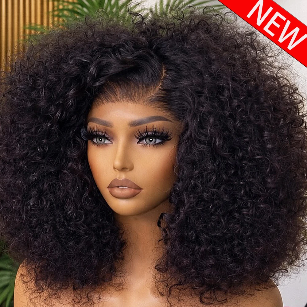 450 High Density Afro Kinky Curly Glueless Wig Human Hair 13x6 HD Transparent Lace Frontal Wig For Women 360 HD Lace Frontal Wig
450 High Density Afro Kinky Curly Glueless Wig Human Hair 13x6 HD Transparent Lace Frontal Wig For Women 360 HD Lace Frontal Wig