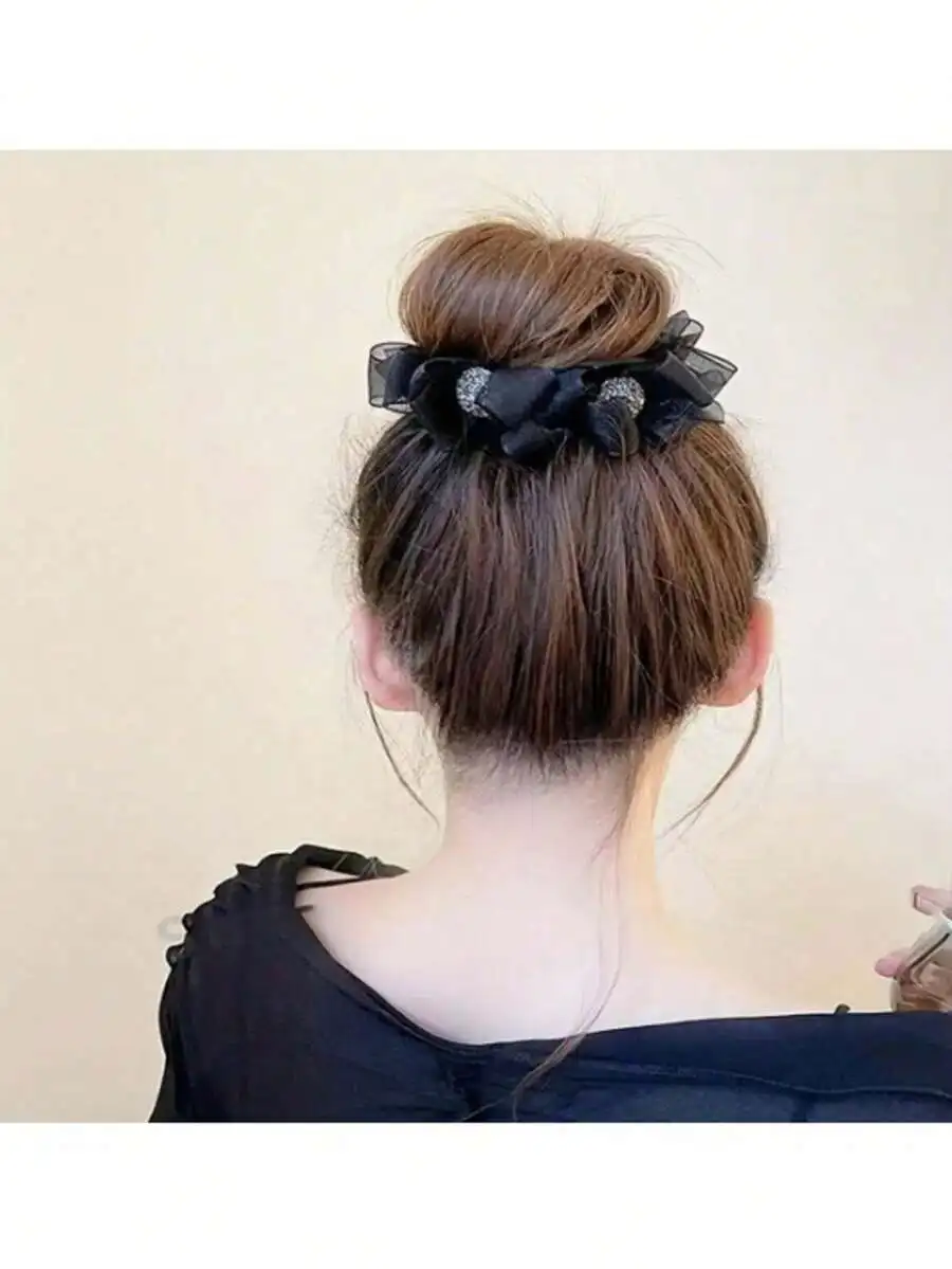 Womens Minimalist Bun Claw Clip With Mesh Bow And Rhinestones Elegant Hair Accessory For Updo Daily Festive
Womens Minimalist Bun Claw Clip With Mesh Bow And Rhinestones Elegant Hair Accessory For Updo Daily Festive