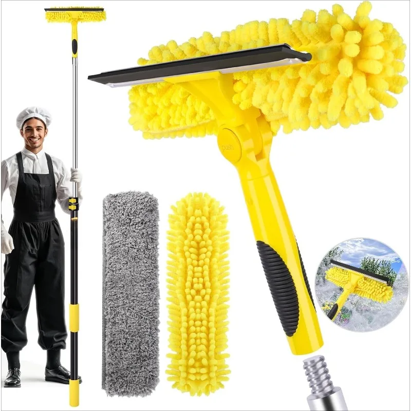 213'' Long Reach Window Squeegee with Telescoping Extension Pole,2 in 1 Shower Cleaning with Telescopic Pole, Extension Washing
213'' Long Reach Window Squeegee with Telescoping Extension Pole,2 in 1 Shower Cleaning with Telescopic Pole, Extension Washing
