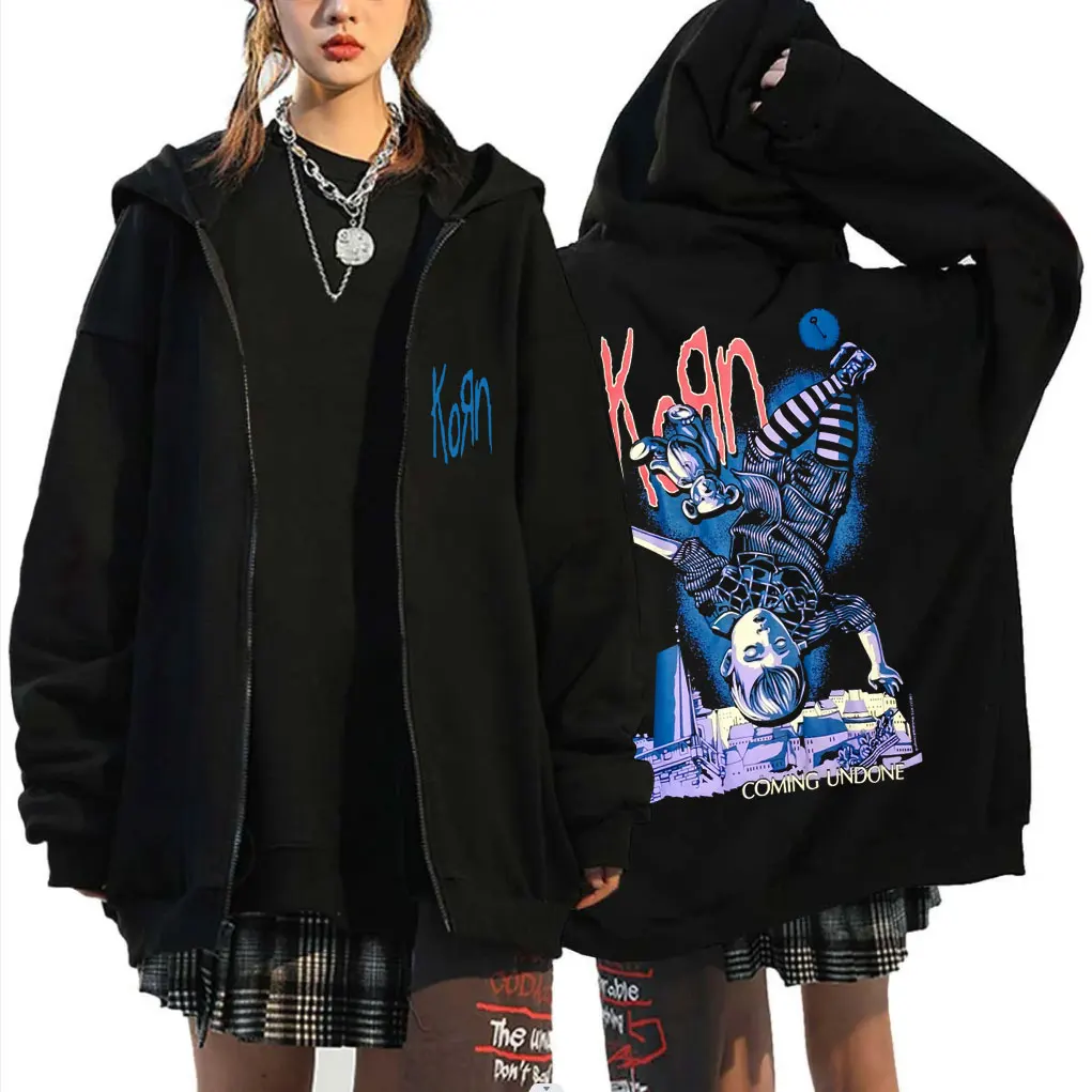 Korn Rock Band See You on The Other Side Coming Undone Zipper Hoodie Unisex Retro Metal Casual Zip Up Jacket Oversized Tracksuit
Korn Rock Band See You on The Other Side Coming Undone Zipper Hoodie Unisex Retro Metal Casual Zip Up Jacket Oversized Tracksuit