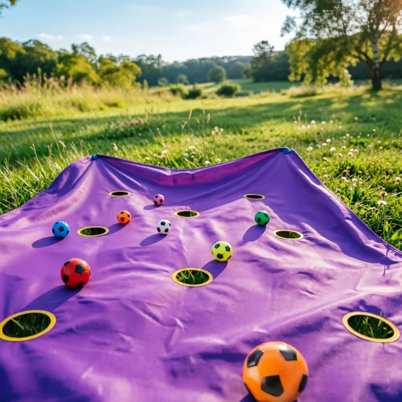 Throw Ball on Cave Mat Game Set 198.12x144.78 Cm with 6 Balls 3 Colors Team Building Work Party Interactive Activity Play Toy
Throw Ball on Cave Mat Game Set 198.12x144.78 Cm with 6 Balls 3 Colors Team Building Work Party Interactive Activity Play Toy