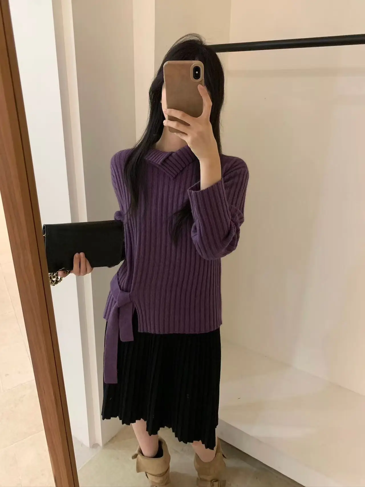 Вязаный свитер Ele Bear из бархатной пряжи с высоким воротником и боковой завязкой, осенне-зимний, модный, женский, приталенный, трикотажный, для повседневной носки, цветной
Вязаный свитер Ele Bear из бархатной пряжи с высоким воротником и боковой завязкой, осенне-зимний, модный, женский, приталенный, трикотажный, для повседневной носки, цветной