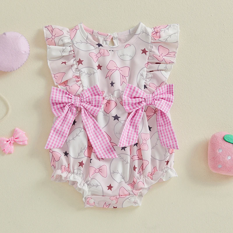 Newborn Infant Baby Girl Game Day Outfit Fly Sleeve Baseball Romper 1 Piece Summer Pink Bow Clothes
Newborn Infant Baby Girl Game Day Outfit Fly Sleeve Baseball Romper 1 Piece Summer Pink Bow Clothes