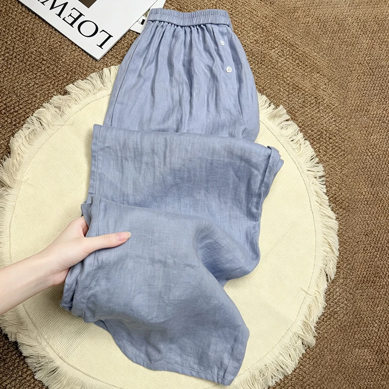Loose Wide Leg Pants Women's Casual Artistic Loose Fit Comfortable Drapey Versatile High Waist Cotton Linen Spring Summer
Loose Wide Leg Pants Women's Casual Artistic Loose Fit Comfortable Drapey Versatile High Waist Cotton Linen Spring Summer