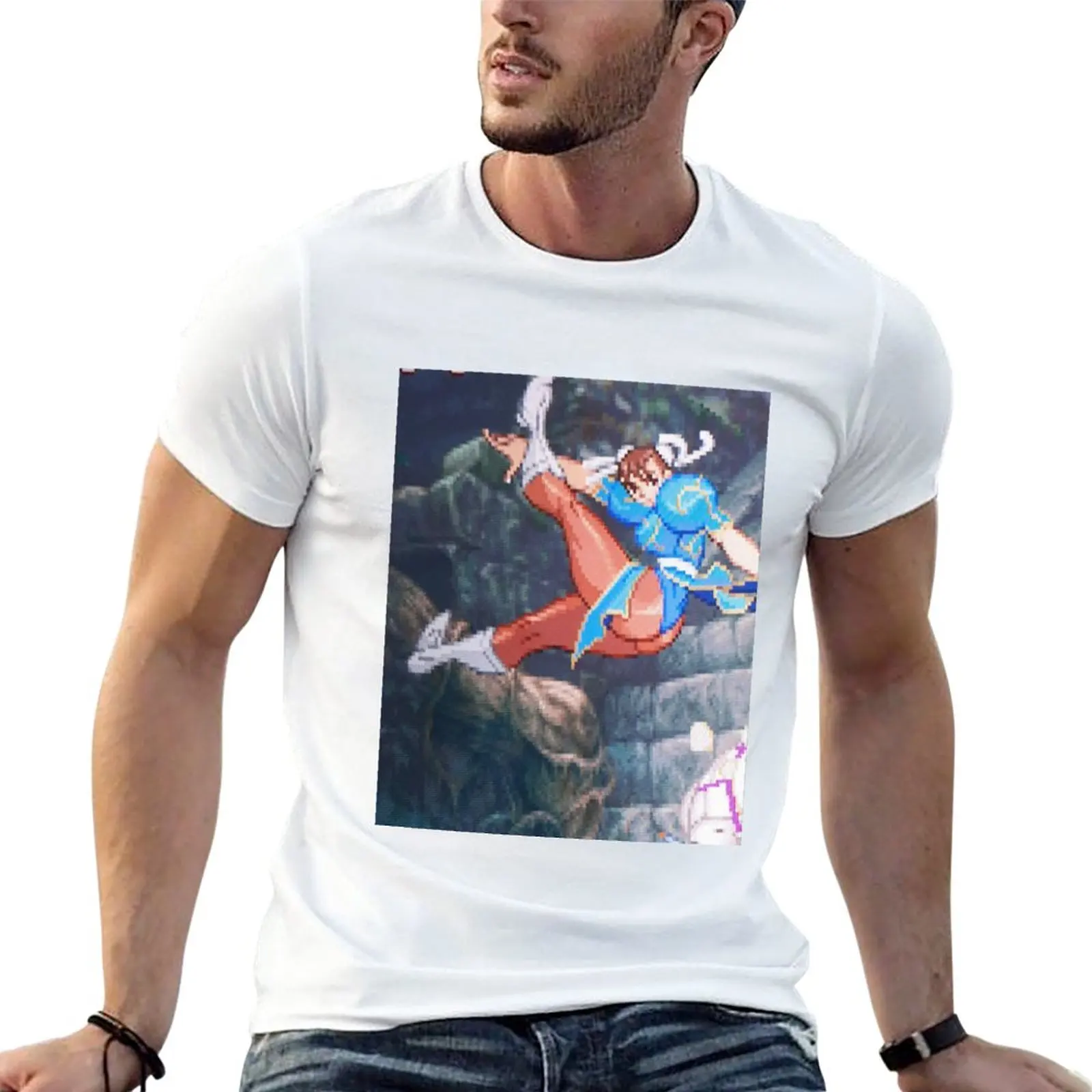New Chun li jumping T-Shirt funny t shirts t shirt man Short sleeve mens clothing
New Chun li jumping T-Shirt funny t shirts t shirt man Short sleeve mens clothing