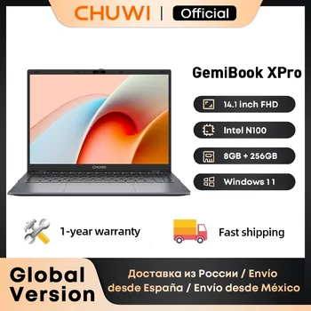 CHUWI GemiBook XPro 인텔 N100 노트북, 8GB RAM, 256GB SSD, 14.1 인치 UHD 화면, 인텔 N100 프로세서, 윈도우 11 노트북 PC