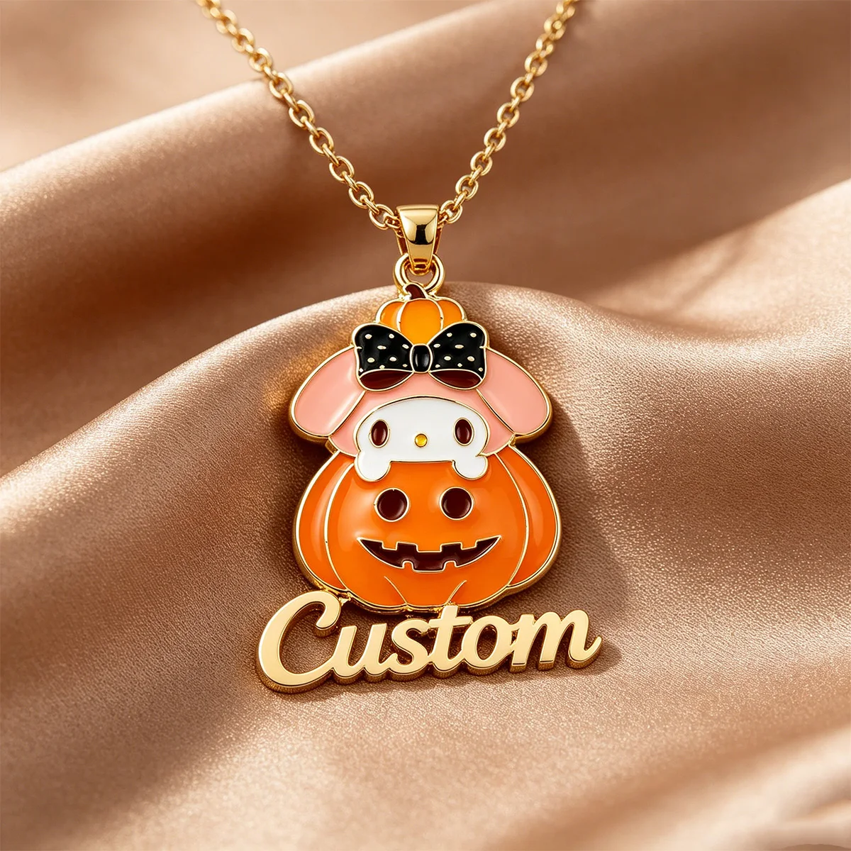 Fashion Dripping Pumpkin Melody Name Necklace for Women Gold Color Stainless Steel Letter Necklace Halloween Jewelry Gift
Fashion Dripping Pumpkin Melody Name Necklace for Women Gold Color Stainless Steel Letter Necklace Halloween Jewelry Gift
