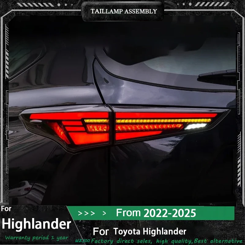 LED Tail Lights For Toyota Highlander 2020 2021 2022-2025 Black Sequential Indicator Start Up Animation Rear Lamps Plug and play
LED Tail Lights For Toyota Highlander 2020 2021 2022-2025 Black Sequential Indicator Start Up Animation Rear Lamps Plug and play