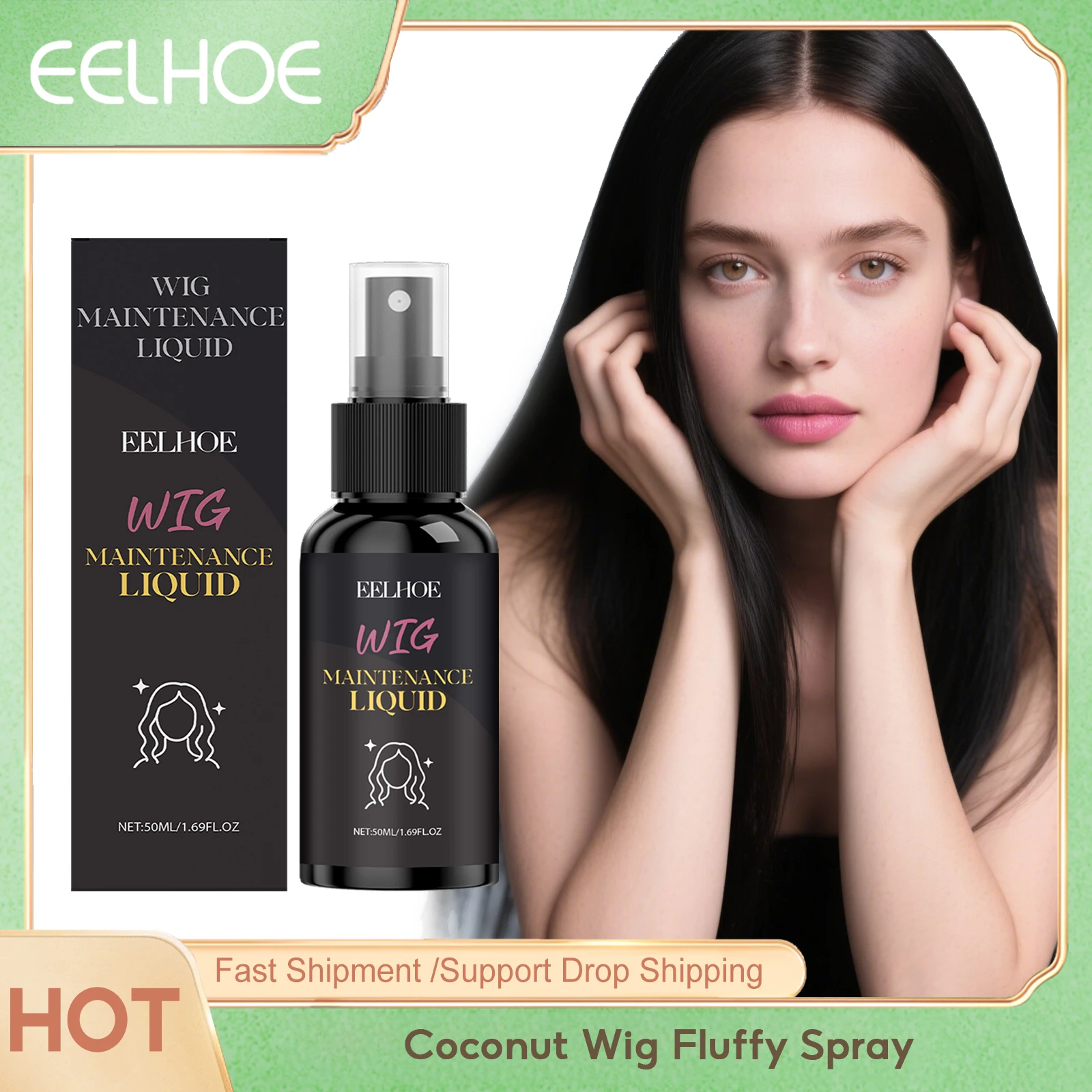Eelhoe Coconut Wig Fluffy Spray Non-greasy Improving Curly Edges Control Fixed Finished Molding Portable Dry Hair Shaping Sprays
Eelhoe Coconut Wig Fluffy Spray Non-greasy Improving Curly Edges Control Fixed Finished Molding Portable Dry Hair Shaping Sprays