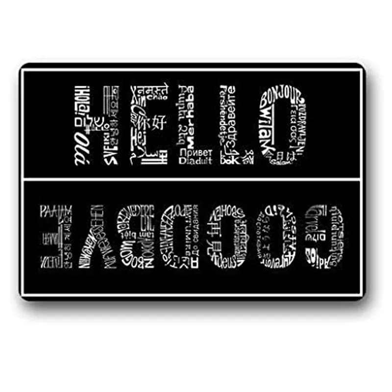 Flannel Carpet Doormat Custom Washable Door Mat Hello and Goodbye Indoor Outdoor
Flannel Carpet Doormat Custom Washable Door Mat Hello and Goodbye Indoor Outdoor