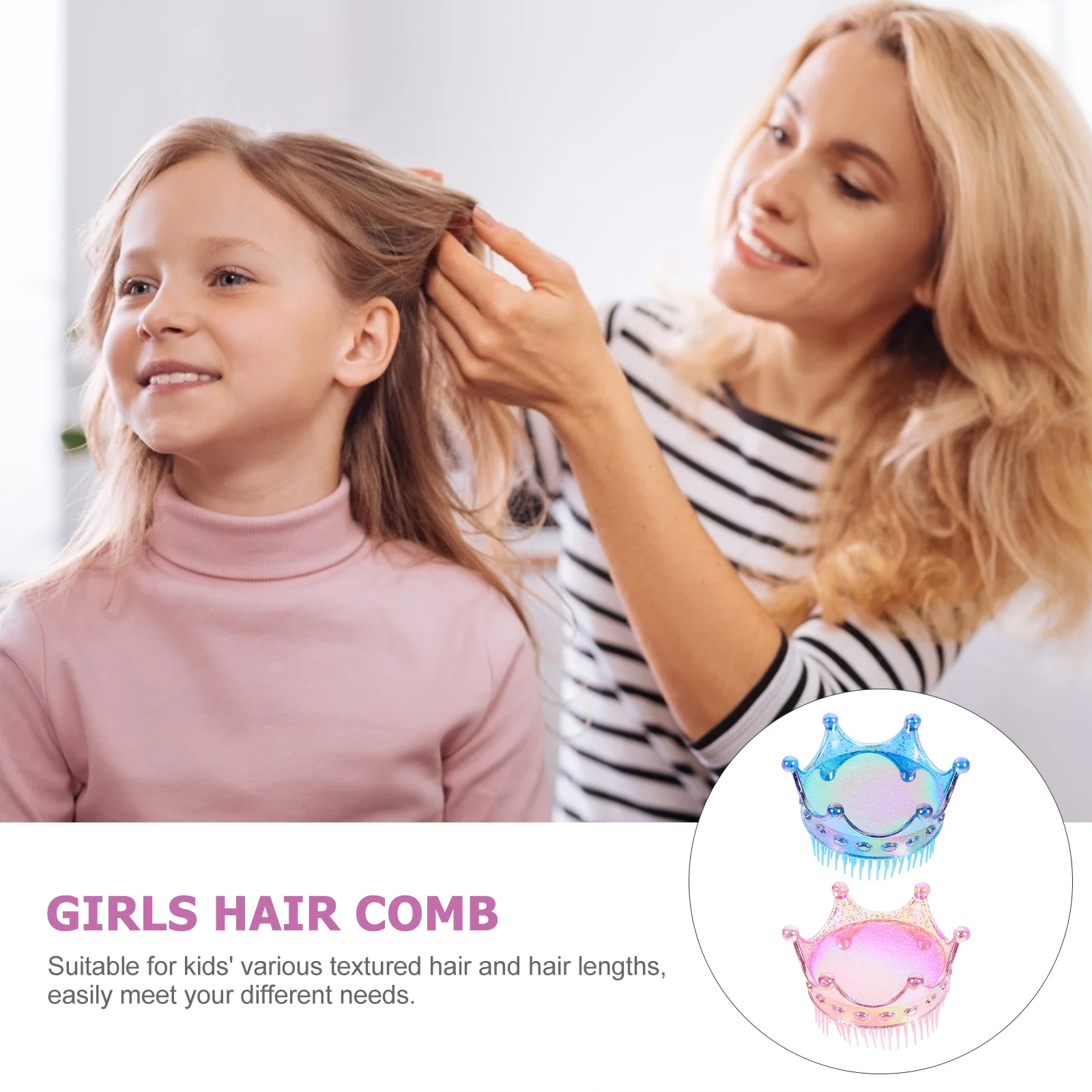 2Pcs Hair Brush Detangling Crown Shape Glitter Comb Portable Gift Hairbrush Comb Hair Brush
2Pcs Hair Brush Detangling Crown Shape Glitter Comb Portable Gift Hairbrush Comb Hair Brush