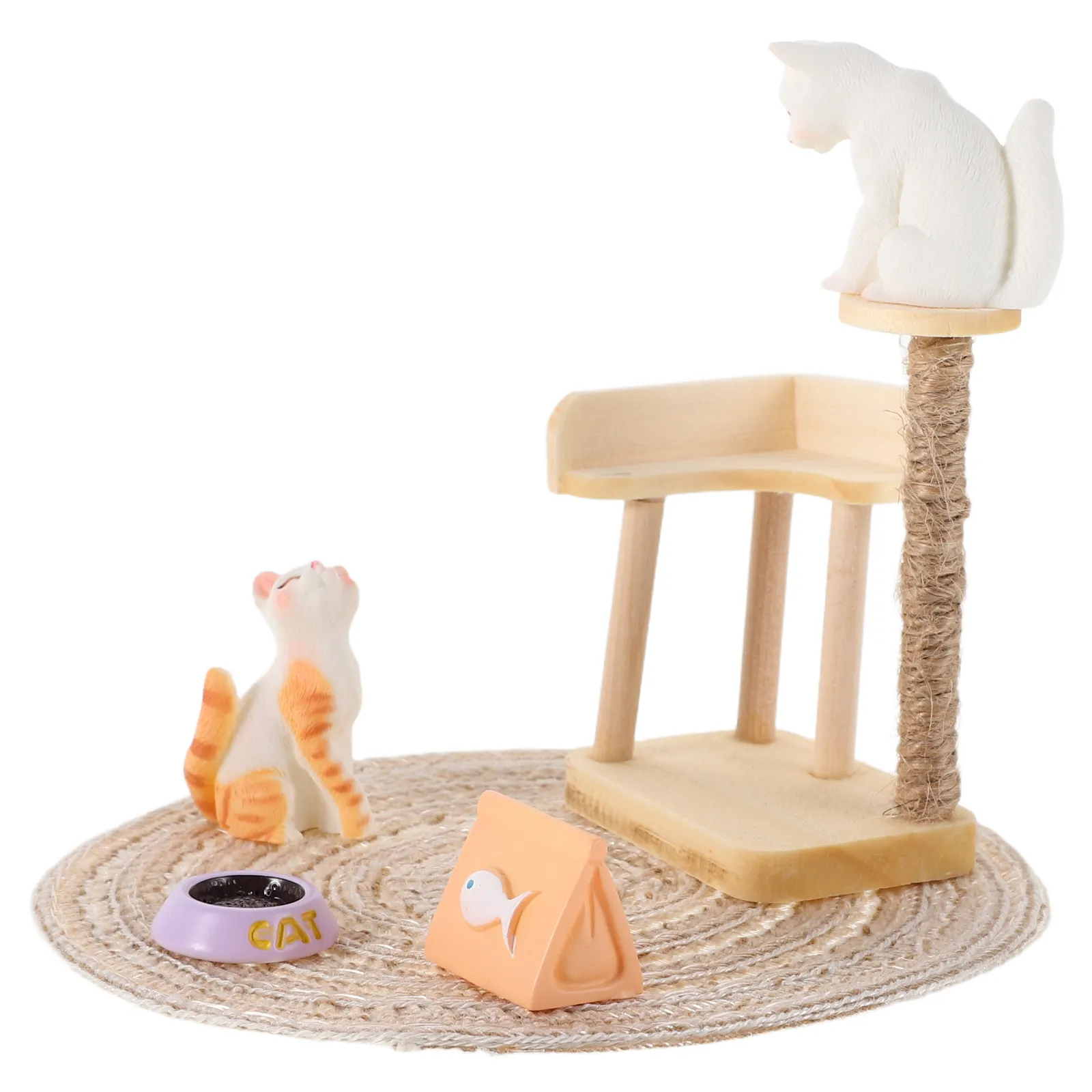 1Set Wooden Cat Tree Ornament for Dollhouse Miniatures Cats Set Lifelike Mini Climbing Frame Decorative Prop for Miniature Cat
1Set Wooden Cat Tree Ornament for Dollhouse Miniatures Cats Set Lifelike Mini Climbing Frame Decorative Prop for Miniature Cat