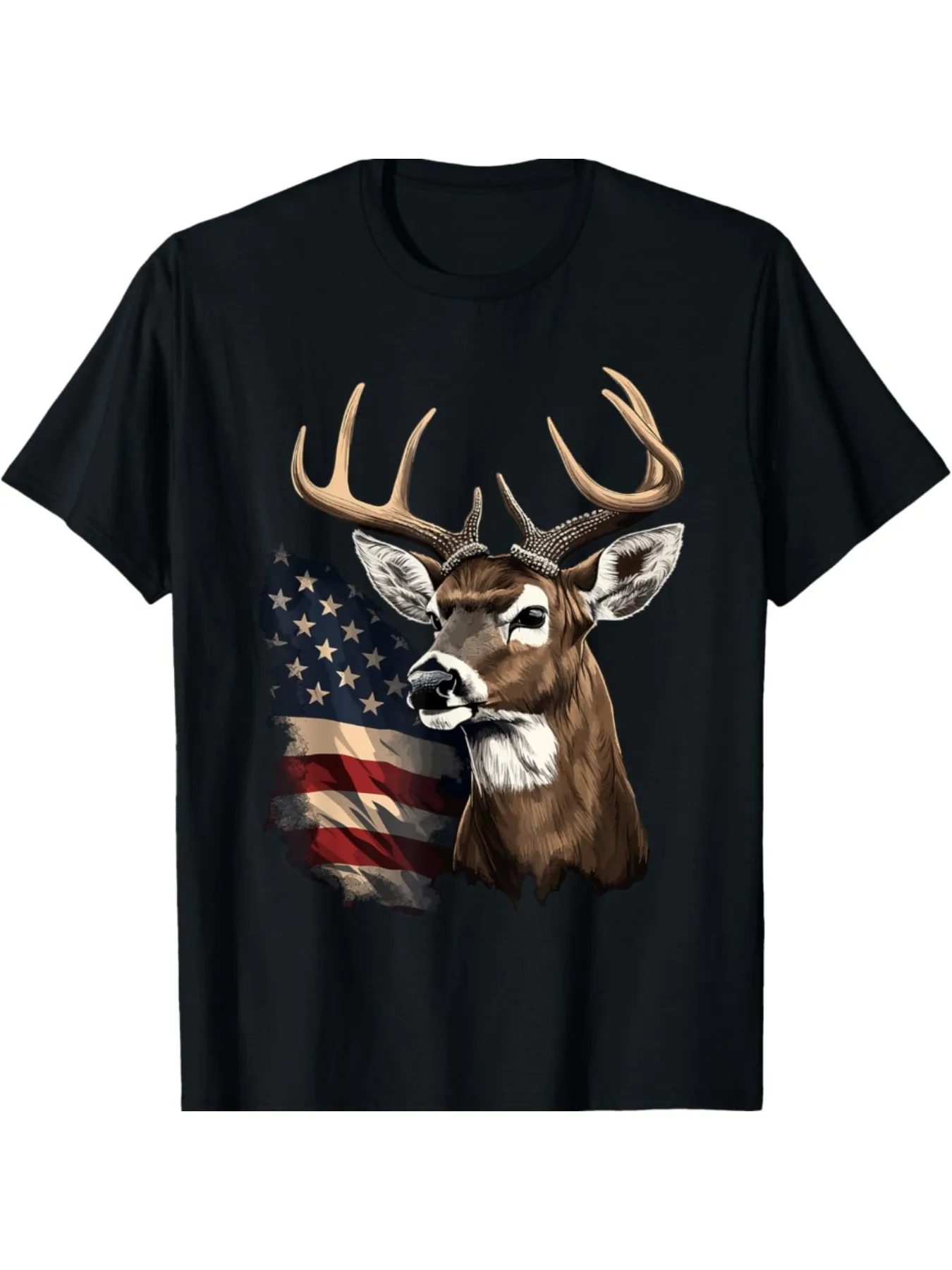 Men's Patriotic Deer Hunting T-shirt - Regular Edition, Casual Style, Machine Washable, Perfect for Spring and Autumn Seasons
Men's Patriotic Deer Hunting T-shirt - Regular Edition, Casual Style, Machine Washable, Perfect for Spring and Autumn Seasons