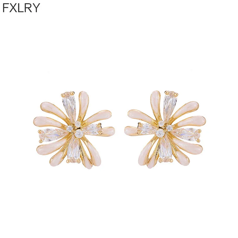 FXLRY New Red Drop Oil Flower S925 Silver Needle Retro Earrings For Women
FXLRY New Red Drop Oil Flower S925 Silver Needle Retro Earrings For Women