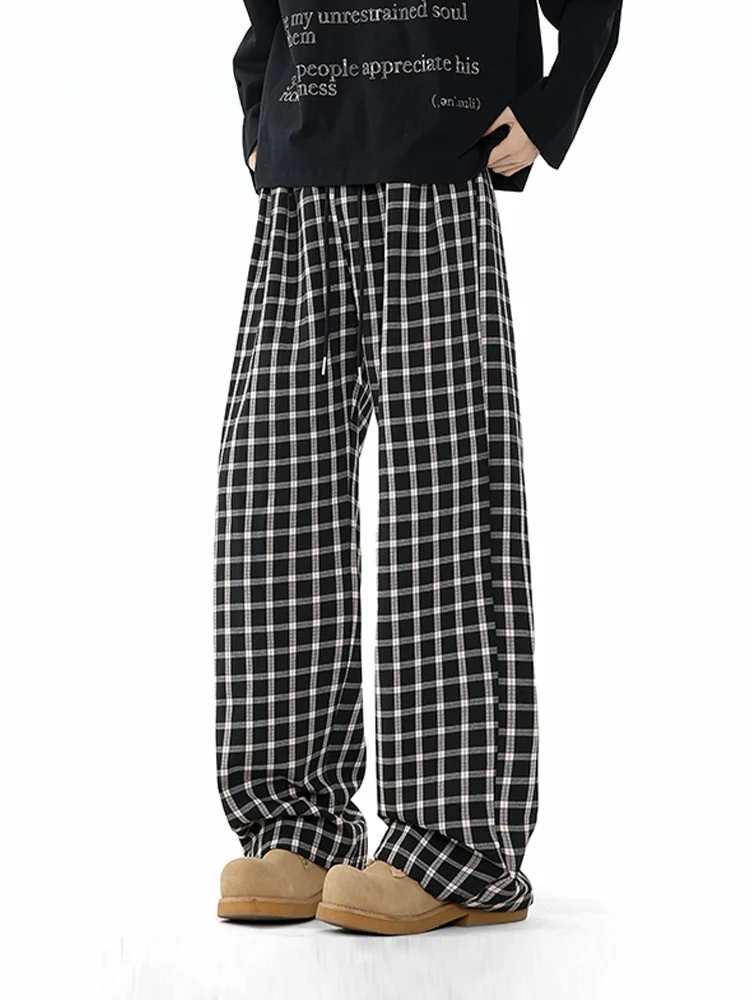 Mmoptop American Style Casual Pants Men's Loose Wide Leg Straight Tube Long Trousers Fashionable Checkered Streetwear
Mmoptop American Style Casual Pants Men's Loose Wide Leg Straight Tube Long Trousers Fashionable Checkered Streetwear