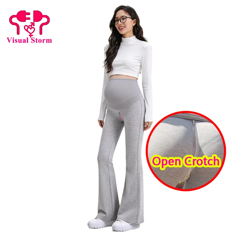 Woman Fleece Open Crotch Pants High Waist Stretch Restrictive Flared Zipper Trousers Warm Thickened Slim Outerwear for Winter
Woman Fleece Open Crotch Pants High Waist Stretch Restrictive Flared Zipper Trousers Warm Thickened Slim Outerwear for Winter