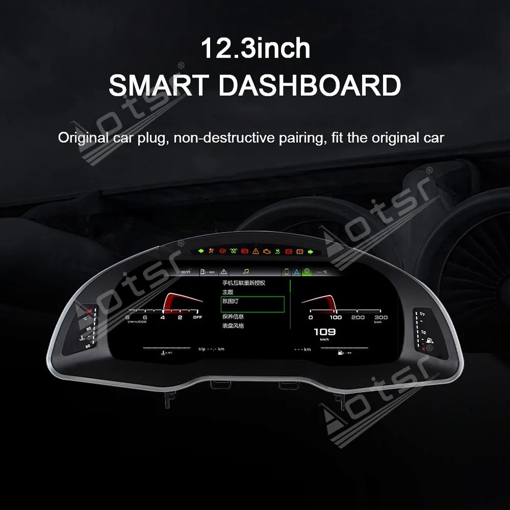 12.3 Inch For Audi R8 2007-2015 Full LCD Digital Instrument Cluster Virtual Cockpit Plug And Play Car Dashboard Speedometer Pane
12.3 Inch For Audi R8 2007-2015 Full LCD Digital Instrument Cluster Virtual Cockpit Plug And Play Car Dashboard Speedometer Pane