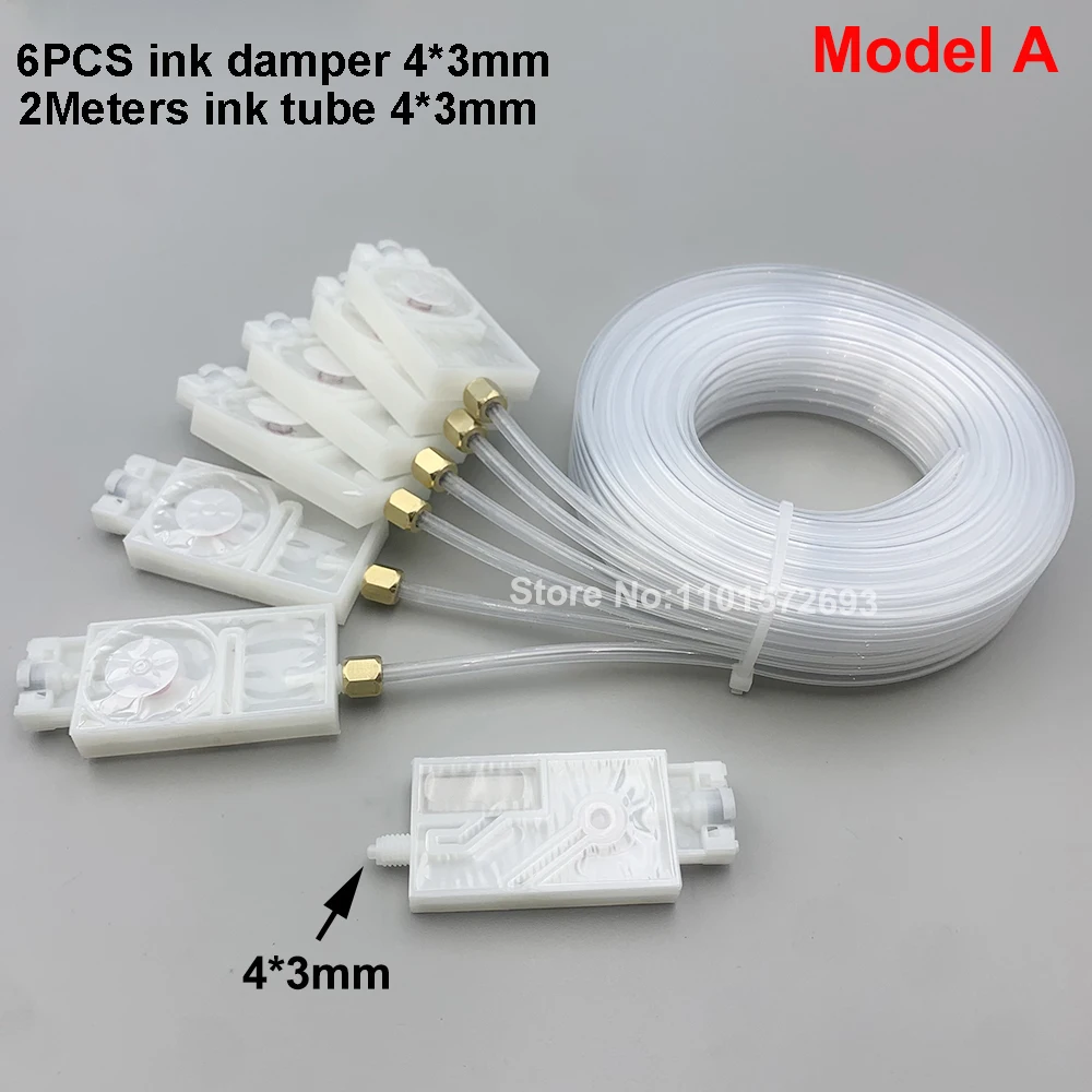 2-метровая 6-цветная чернильная трубка, шланг, шланг с демпферными винтовыми гайками, для принтеров Epson XP600 TX800 UV Solvent DTF 
2-метровая 6-цветная чернильная трубка, шланг, шланг с демпферными винтовыми гайками, для принтеров Epson XP600 TX800 UV Solvent DTF