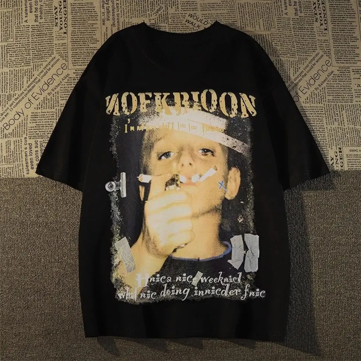 European and American Hip Hop Portrait Print Large Size Loose Short Sleeve T-shirt Men and Women's Summer Trend Top Tees
European and American Hip Hop Portrait Print Large Size Loose Short Sleeve T-shirt Men and Women's Summer Trend Top Tees