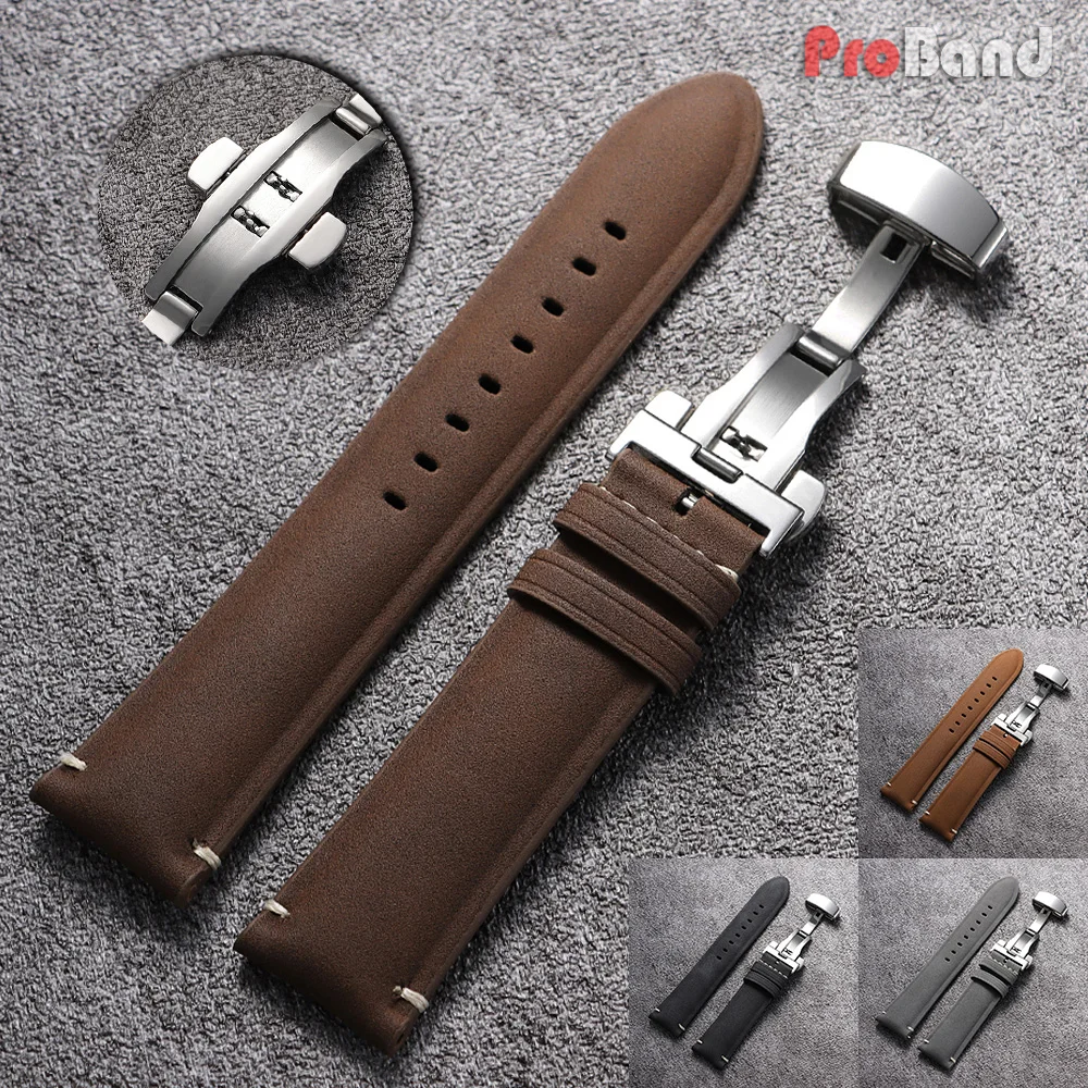 20mm 22mm New Genuine Leather Watchband for Omega Business Watch Band for Seiko Butterfly Buckle Stitching Matte Calfskin Straps
20mm 22mm New Genuine Leather Watchband for Omega Business Watch Band for Seiko Butterfly Buckle Stitching Matte Calfskin Straps