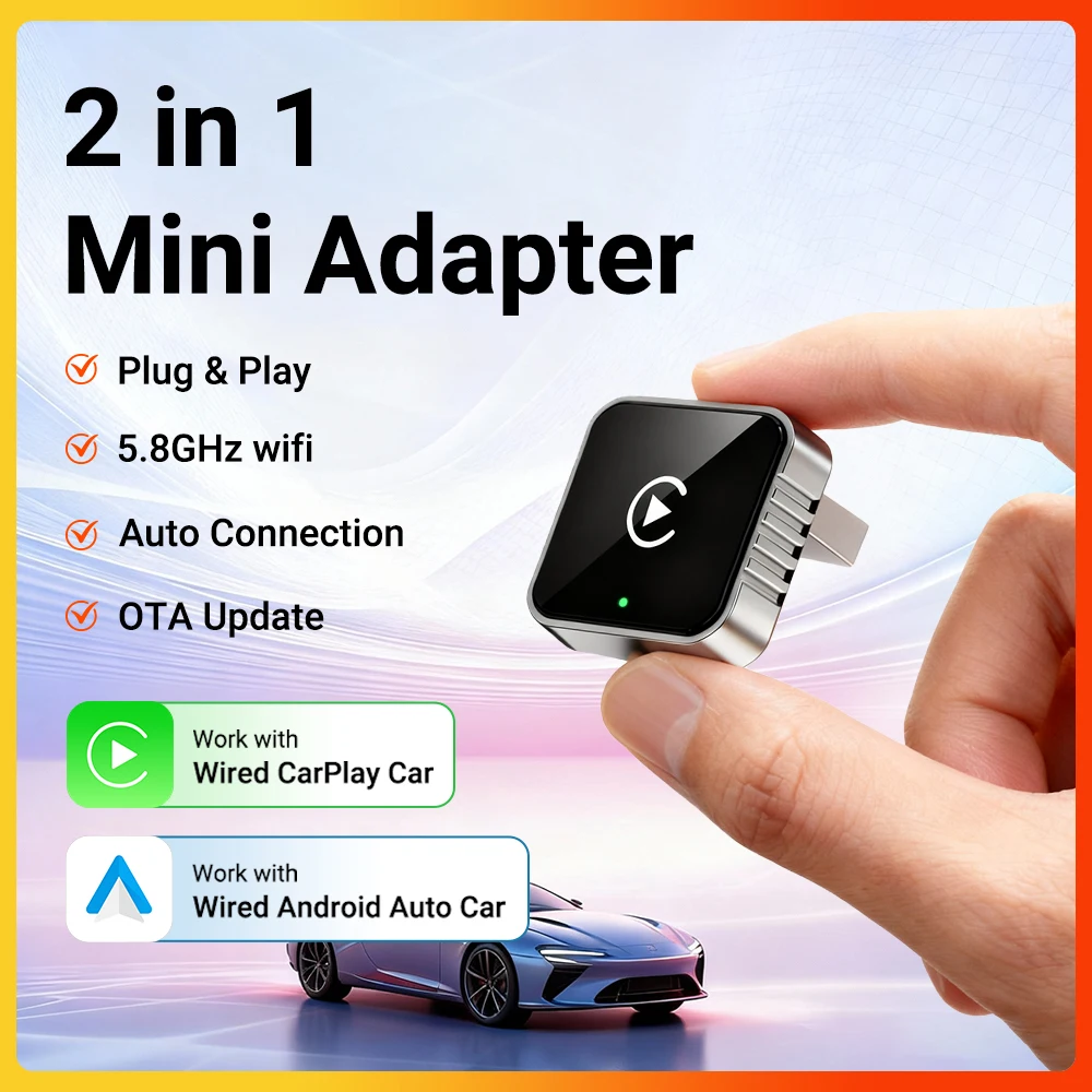 Mini Wireless CarPlay Adapter, Ultra Compact Design, Fast Pairing, Compatible with iOS Phones Wireless CarPlay Converter for Car
Mini Wireless CarPlay Adapter, Ultra Compact Design, Fast Pairing, Compatible with iOS Phones Wireless CarPlay Converter for Car