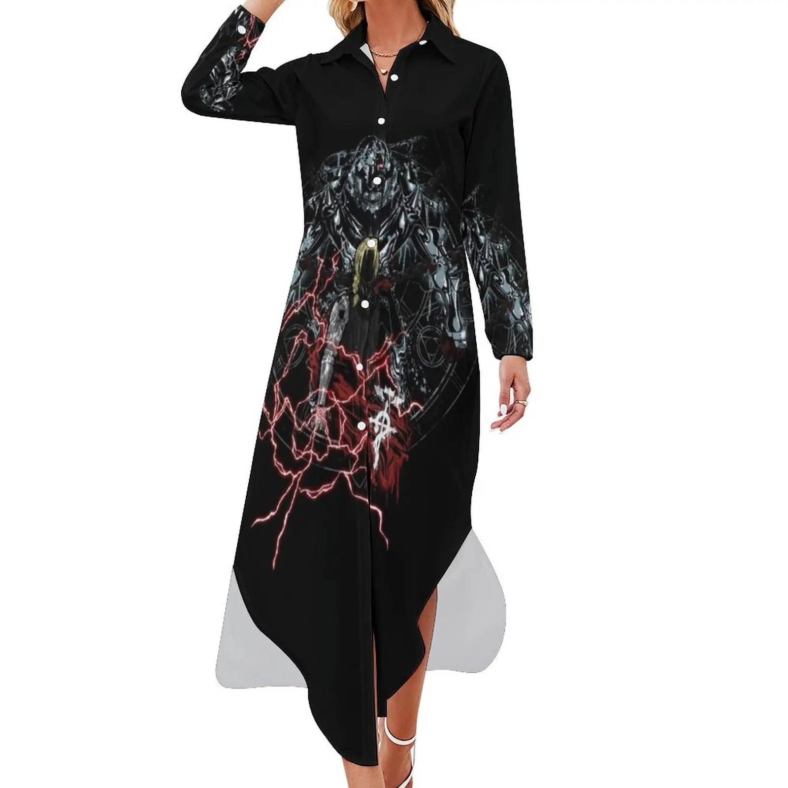 FullMetal Graffiti Long Sleeved Shirt Dress wedding dresses for woman summer women's suit Women's evening dress
FullMetal Graffiti Long Sleeved Shirt Dress wedding dresses for woman summer women's suit Women's evening dress