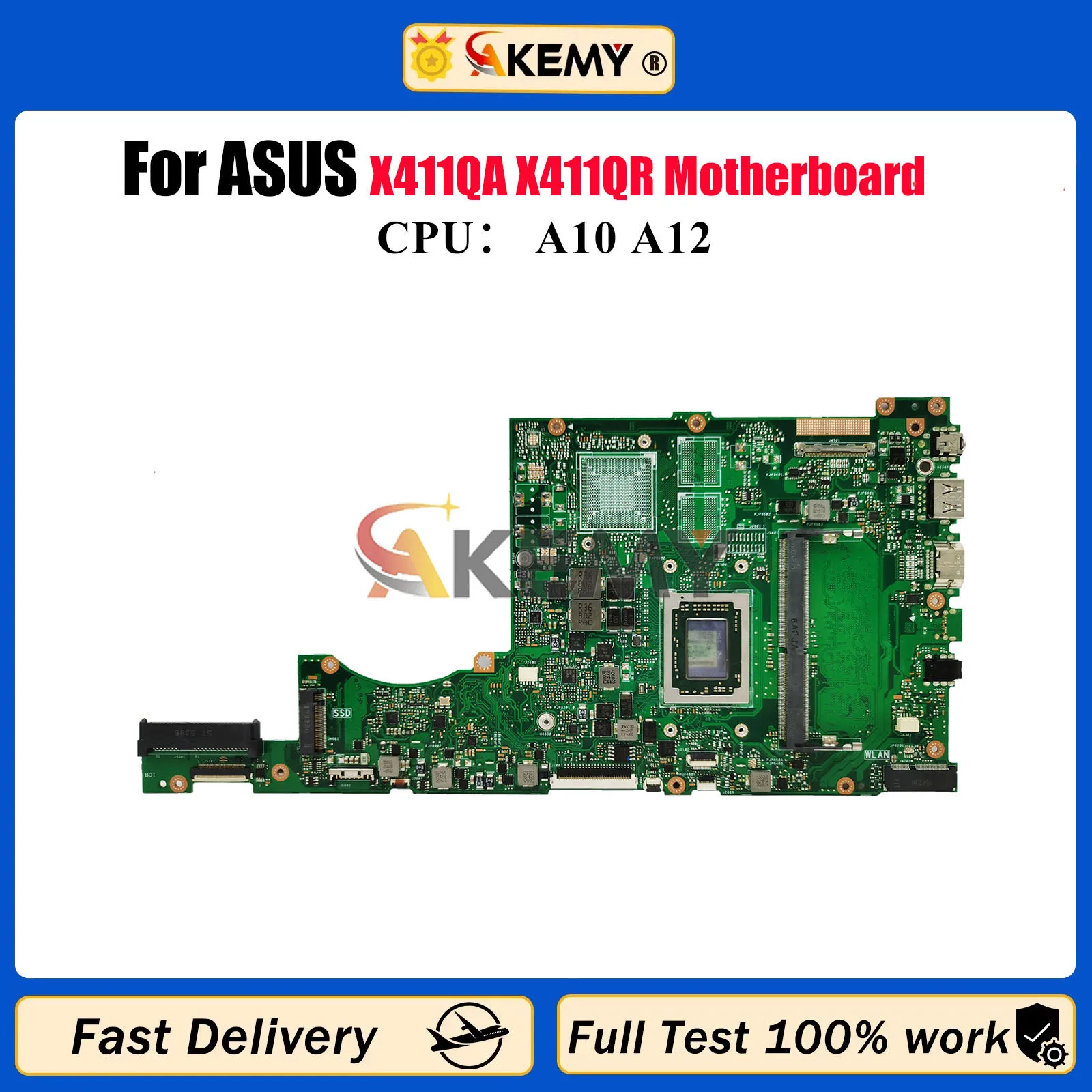 X411QA Laptop Motherboard For ASUS VivoBook X411Q S4000V r421u S4200U X411QA X411QR Mainboard With A10 A12 CPU 100% tests OK stk
X411QA Laptop Motherboard For ASUS VivoBook X411Q S4000V r421u S4200U X411QA X411QR Mainboard With A10 A12 CPU 100% tests OK stk
