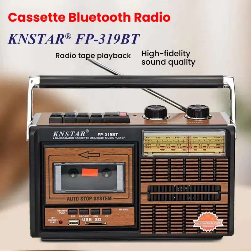 Tape AM/FM/SM Full Band Radio Retro Cassette Music Player Walkman Tape Recorders U Disk Multi-function Radio Bluetooth Speaker
Tape AM/FM/SM Full Band Radio Retro Cassette Music Player Walkman Tape Recorders U Disk Multi-function Radio Bluetooth Speaker