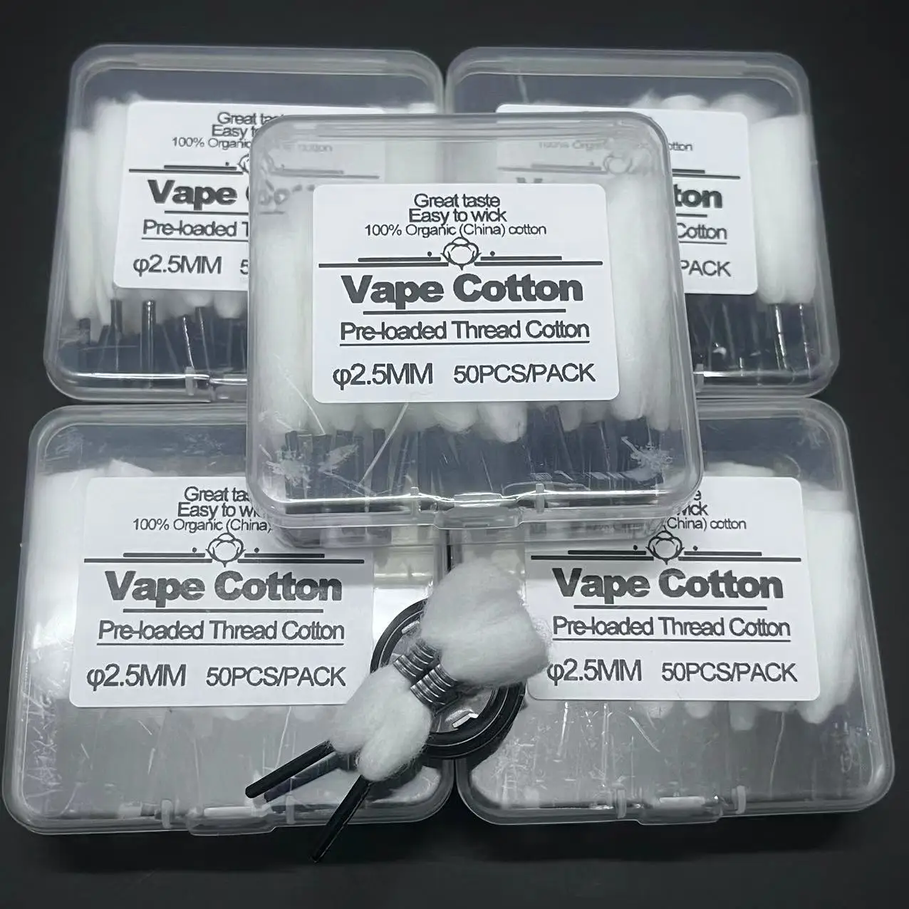 250pcs 150/50pcs Original Box Rebuild Wicks Cotton Φ2.5 Thread MTL Cottons For Prebuild Heat Wire Build Wholesale
250pcs 150/50pcs Original Box Rebuild Wicks Cotton Φ2.5 Thread MTL Cottons For Prebuild Heat Wire Build Wholesale