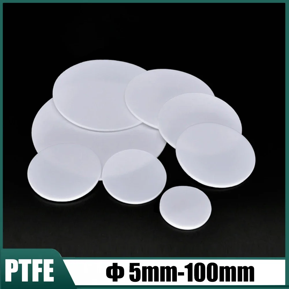 10Pcs Φ 5mm-100mm PTFE Solid Round Seal Gaskets Disc Thick 0.5/1/1.5/2/3mm 
10Pcs Φ 5mm-100mm PTFE Solid Round Seal Gaskets Disc Thick 0.5/1/1.5/2/3mm