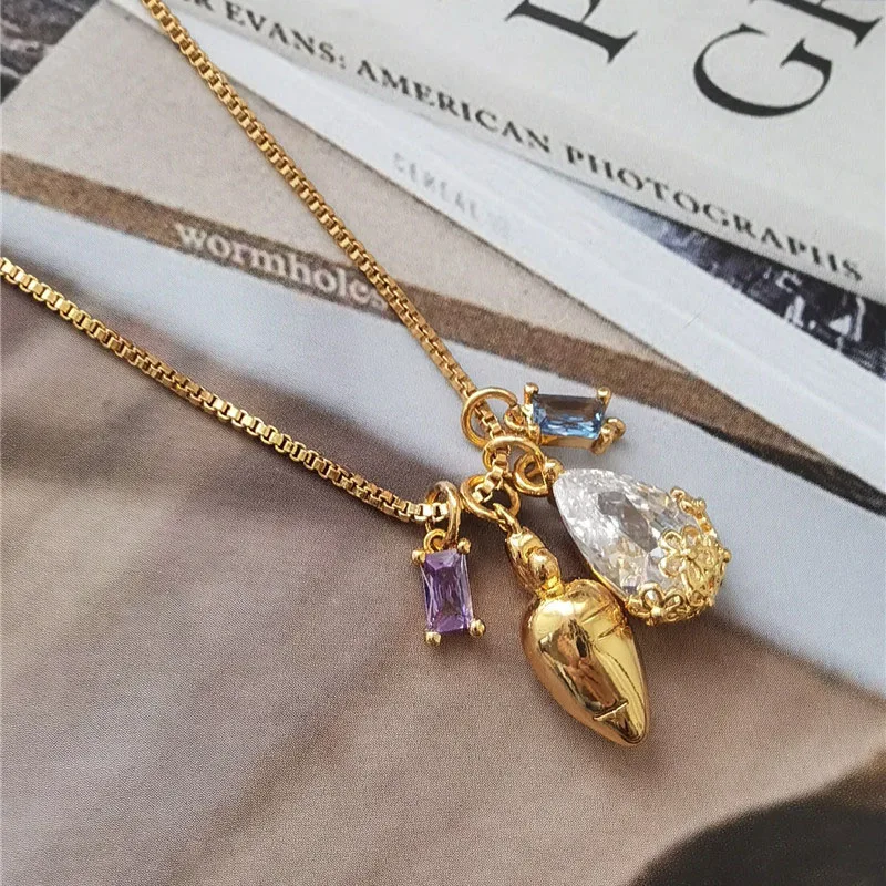 Colored gem stone carrot pendant necklace for women funny creative jewelry summer dainty jewelry new in
Colored gem stone carrot pendant necklace for women funny creative jewelry summer dainty jewelry new in